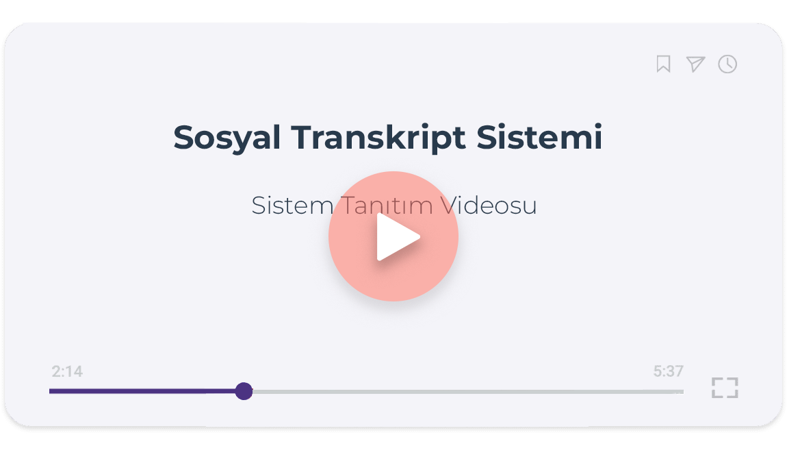 Sosyal Transkript Sistemi Tanıtım Videosu